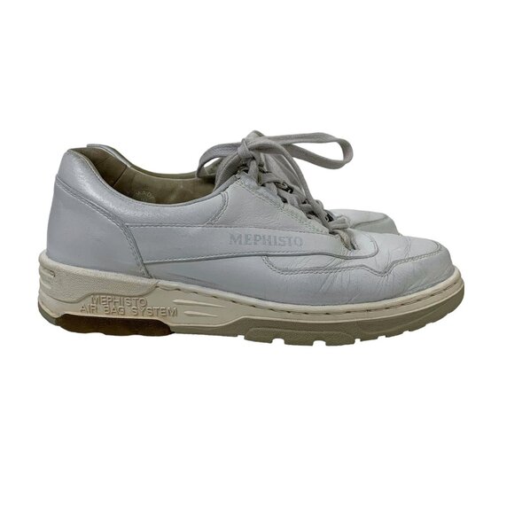 Mephisto Women’s White Leather Air Bag System Oxford Lace-up Sneakers Size 6 - Picture 1 of 8